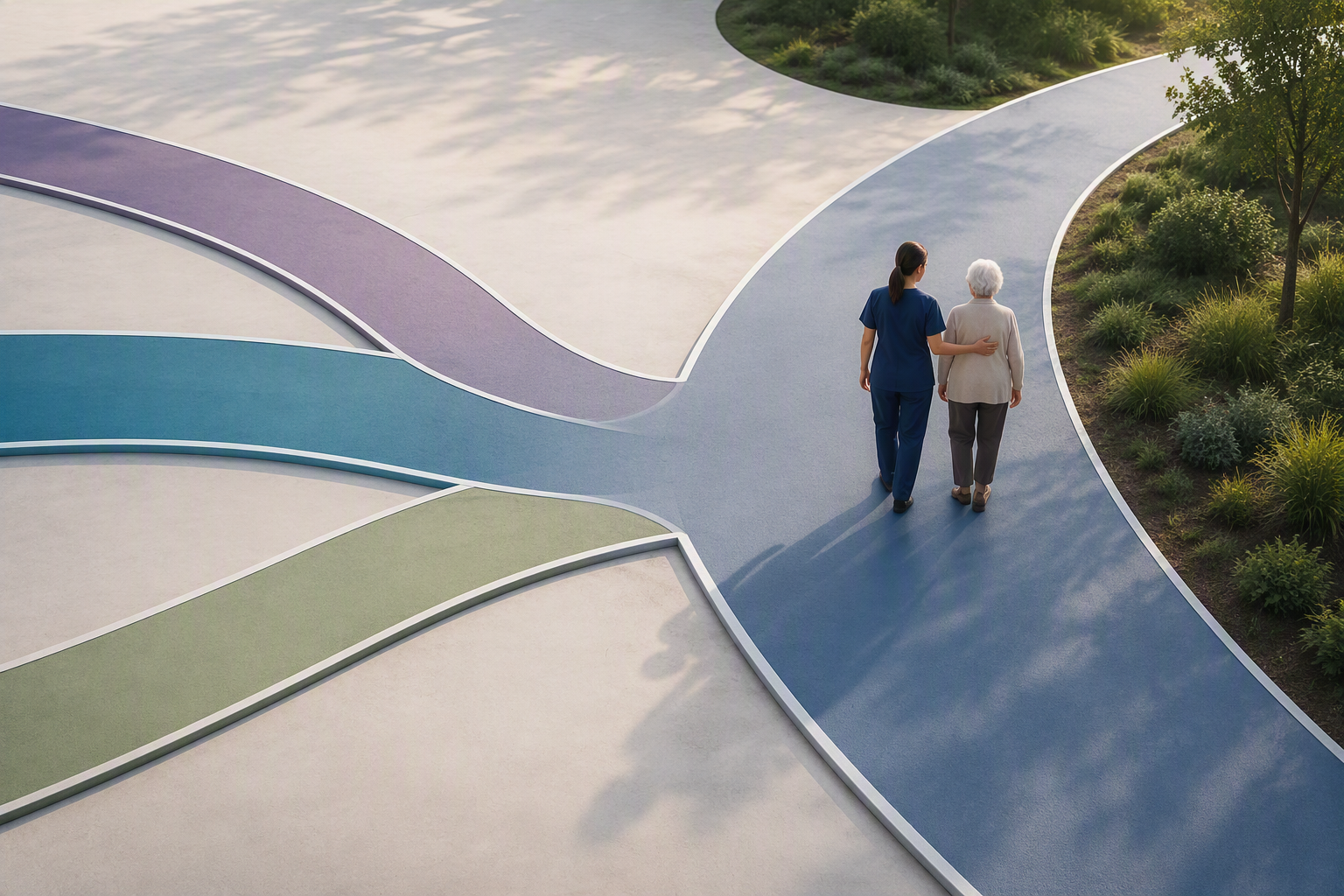 Digital change management roadmap displayed alongside stakeholder engagement plans, communication materials and rollout documentation.